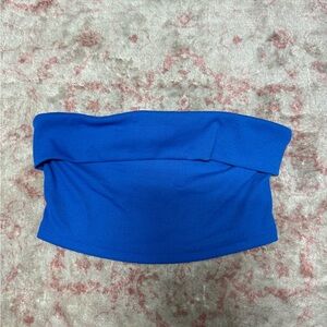 Blue Strapless Women's Top